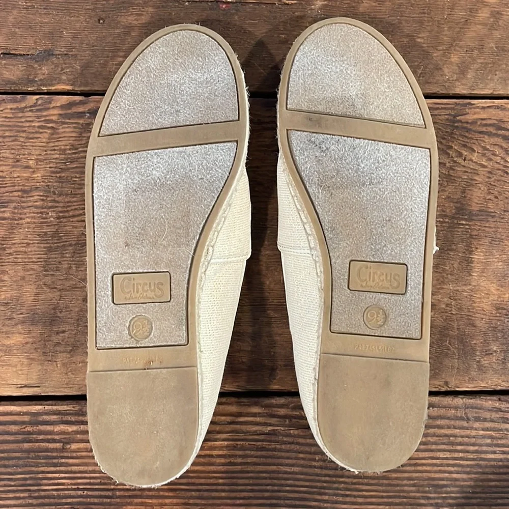 CIRCUS BY SAM EDELMAN LENI 3 ESPADRILLES SUN’Z OUT BUN’Z OUT SLIP ON FLATS
